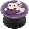 Little Boo Studio Lavender Ghost Holding Hot Cocoa Kawaii per gli amanti di Halloween PopSockets PopGrip Adesivo