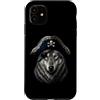 Funny Pirate Wolf Animal Lovers Graphic Custodia per iPhone 11 Lupo divertente amante degli animali pirata lupo grafica estetica