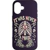 Emo Never Was a Phase Custodia per iPhone 16 Emo Skeleton Heartbreak Alternative Punk Goth