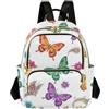 ODAWA Zaino trapuntato con farfalle e fiori colorati Paisley con spallacci regolabili da donna per viaggi