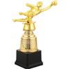 Uonlytech Statuetta Portiere Calcio Oro, Premio per Cerimonie | Plastica Effetto Metallico, Base Zavorrata Anti-ribaltamento, Dettagli Guanti e Rete in Rilievo