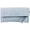 modamoda de- ital. Borsa in pelle Clutch Underarm Bag Borsa da sera in pelle metallizzata M106-151