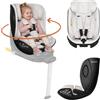 Lionelo Seggiolino auto Lionelo Moxie Next i-Size, adatto a bambini da 40 a 105 cm (0-4 anni), compatibile con sistema RWF/FWF, base girevole 360° SIP, rivestimento in bambù, colore beige
