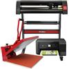 MONSTERSHOP Pressa a Caldo per Magliette 50cm, Plotter da Taglio Vinile & Stampante Inkjet