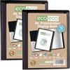 eco-eco Eco200x2 - Raccoglitore per presentazioni, formato A6, 50% riciclato, 40 tasche, con buste in plastica, colore: nero