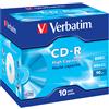 Verbatim 10 CD-R High Capacity 800MB 90 Min 40X in Jewel box singoli - 43428