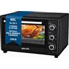 OptimumX Haushaltsgeräte OptimumX Forno Elettrico 60L XXL Ventilato, 2200W, Girarrosto, Luce Interna, Termostato 40-230°C, Nero