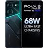 TECNO Pova 5 Pro 5G, Smartphone, 8 GB di RAM, 256 GB di memoria, nero (dark illusion), ricarica ultra rapida a 68 W, interfaccia ARC, multicolore, retroilluminato, doppia fotocamera AI da 50 MP,
