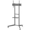 DIGITUS Carrello porta TV con ripiano - per televisori da 37 a 70 - portata 50 kg - VESA da 100x100 a 600x400 - gestione cavi integrata - regolabile in altezza - orientabile e inclinabile - nero
