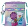 CYPBRANDS CyP Brands-Gabby, zaino a sacco, zaino con coulisse, scuola materna, accessori, colore viola, prodotto ufficiale