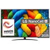 LG - NanoCell AI 65NANO81A3A TV 165,1 cm (65') 4K Ultra HD Smart TV Wi-Fi Nero - SPEDIZIONE GRATUITA