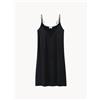 LILYSILK Camicia da notte in seta con pizzo Luna - Nero
