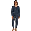 de fonseca Pigiama Donna Lungo Invernale 100% Cotone Interlock | Morbido e Avvolgente con Polsini ed Elastico in Vita| Taglie S-XL