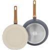 GreenPan Essence, set di 2 padelle grigie, 26 cm e 30 cm, adatte al lavaggio in lavastoviglie