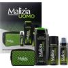 Malizia Vetyver Set Regalo Uomo Bagnodoccia 250 Ml Schiuma da Barba 50 Ml e Deodorante Spray 175 ML Con Pochette