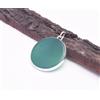 Handmade Pendente Handmade In Argento Sterling 925 Con Gemma Onice Verde Naturale