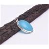 Fantastici Acqua Calcedonio Gemma 925 Argento Sterling Handmade Ciondolo D-39