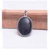 Handmade Ciondolo In Argento Sterling 925 Fatto A Mano Con Onice Nero D-79