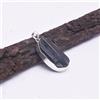 Ciondolo Royal Black Artigianale In Argento 925 Con Tormalina Nera Grezza D-53