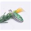 Ciondolo In Argento Sterling 925 Fatto A Mano Pietra Turchese Rame Verde D-27