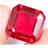 Gemscopious 32.85 CT Naturale Mozambico Sangue Rosso Rubino Certificato con Smeraldo Gemma