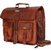 Fatto a mano 18" Vintage Cuoio Uomo Messenger Bag Spalla Laptop MacBook Air Borsa