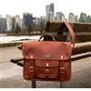Fatto a mano Borsa Postino Vintage Uomo Vera Pelle 25 Inch Per Laptop Nuova Marrone