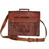 Fatto a mano 18in Zaino Vintage In Vera Pelle Pukka, Borsa Laptop Marrone Art, Cuoio
