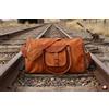 Fatto a mano Borsa In Pelle Composita Da 24" Borsa Da Viaggio In Pelle