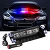 VOAKZEF Luce stroboscopica di emergenza a LED rosso blu,Luci di sicurezza interne della polizia sul parabrezza con tazze di aspirazione,Luce lampeggiante di emergenza del cruscotto,per auto,autopompe,polizia