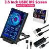 Caturda Schermo secondario IPS da 3,5 pollici Display USB Type-C PC Computer CPU GPU RAM HDD USBMonitor LCD Non è necessario AIDA64 per Windows 10 11