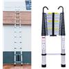 DayPlus Scala telescopica multiuso da 6,2 m con gancio rimovibile Scala pieghevole in alluminio antiscivolo allungabile robusta 150 kg/330 libbre