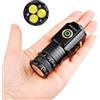 Alonefire 3xP35 Led ad alta luminosità piccola torcia USB ricaricabile portatile escursionismo all'aperto campeggio pesca magnete lavoro riparazione torcia leggera