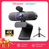 EMEET Webcam 4K con Treppiede EMEET, Telecamera USB per Computer con Autofocus e Microfoni per Streaming, Compatibile con Zoom/Teams/OBS/PC/Mac/Laptop