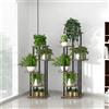 MTShining Portafiori Scaffale portaoggetti Portapiante in ferro Giardino domestico Vaso da fiori Organizzatore Soggiorno Balcone Scaffali portaoggetti