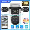 LS VISION 20MP 10X Zoom Tre schermi WiFi IP Camera Wireless Outdoor 10K Quattro lenti PTZ Telecamere di sorveglianza con tracciamento automatico umano