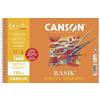 CANSON Blocco da disegno a spirale Canson basik 20 fogli a4+ 130g - senza scatola - misure 23x32,5 cm - colore bianco