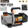 Gisam Pompa per vuoto refrigerante Gisam 1/2HP 7CFM con ingresso aria 1/4 per refrigerazione auto e casa, per condizionamento d'aria, compatibile con batteria Makita 18V