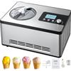 SucceBuy Macchina per gelato automatica con compressore incorporato Macchina per sorbetti elettrica da 2 litri senza pregelo per yogurt alla frutta