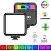 Ulanzi VL49 RGB Luce per fotocamera LED Video 2500K-9000K 800LUX Mini luce di riempimento magnetica 3 Scarpa fredda 2000mAh Tipo-C per Youtube