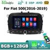 wondefoo Autoradio Android 15 con Carplay Wireless per Fiat 500 2016-2019, Stereo Bluetooth 2 DIN con Schermo da 7' e Lettore Multimediale