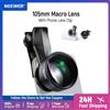 NEEWER Obiettivo macro da 105 mm con clip per obiettivo del telefono con filettatura da 17 mm e anello adattatore per filtro da 67 mm, adatto per fotografie macro mobili
