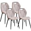 EGOONM 2/4/6 pezzi Sedia da pranzo moderna, comode sedie imbottite con gambe in metallo per cucina/soggiorno/camera da letto