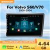 SMOONAVI Lettore autoradio Wireless Carplay Android 14 per VOLVO S60 V70 XC70 XC90 2000 2001 2002 2003 2004 4G Wifi 2 Din navigazione GPS