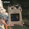 Tiartisan Stufa a Legna Pieghevole in Titanio per Esterni, Ultraleggera e Portatile, per Escursionismo e Picnic, Fornello Multiuso per Campeggio