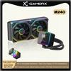 POWER TRAIN PowerTrain X-GAMERX M240 Raffreddamento a Liquido 240mm con Effetti Luminosi ARGB Globali 12V 360 ° Copertura Magnetica con Display Digitale 26.9dB