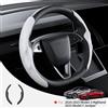 YZ Coprivolante in velluto scamosciato YZ per Tesla Model 3 Y Highland Juniper 2026, texture in fibra di carbonio fai da te, sportivo