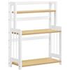NONE SONGMICS Porta Spezie, Porta Spezie a 3 Ripiani, Scaffale da Banco, Organizer, Struttura in Bambù, per Cucina, Sala da Pranzo, Ufficio, Rovere Naturale e Bianco Nuvola/Beige Naturale