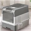 NONE Lettiera chiusa, toilette casa, lettiera e borsa inclusi, vassoio rimovibile, piccolo e medio Gatto, portata 8 kg, rosa/nero/grigio