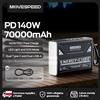 MOVESPEED 【CCC】MOVESPEED Z70 Pro Max Power Bank da 140W 70000mAh Batteria Esterna a Ricarica Rapida per MacBook Laptop Stazione di Alimentazione per Campeggio all'Aperto